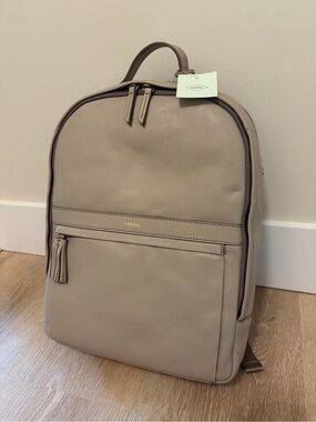 Fossil Sherri Graystone Leather Backpack